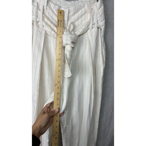 STUDIO NICHOLSON Bora Trousers Pleated Linen Blend Pant Belt Size 2 - Picture 9 of 12